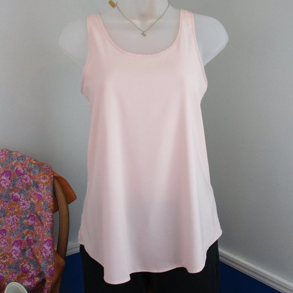 Pink Republic Tops - Pink Republic Moonstone Pink Flowy Tank Top